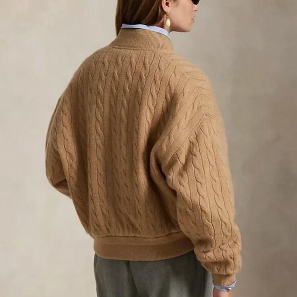 Polo Ralph Lauren Pilot jacket knitted women's cotton coat - Picture 2 of 8